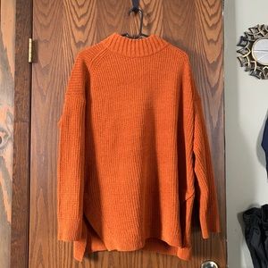 Burnt orange mock neck sweater
